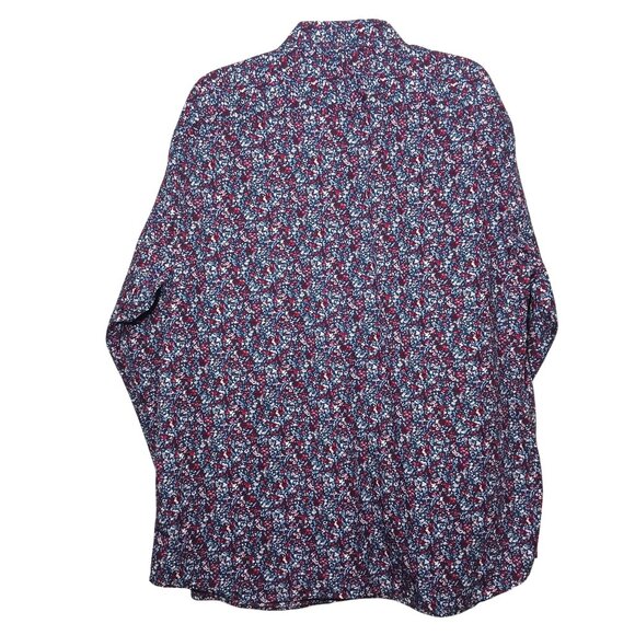 Banana Republic Men's Lux Poplin Cotton Button-up Shirt Untucked Slim Fit XL - Picture 4 of 12